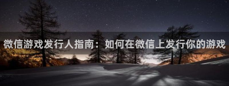 新城平台公司是国企吗：微信游戏发行人指南：如何在微信上发行你的游戏